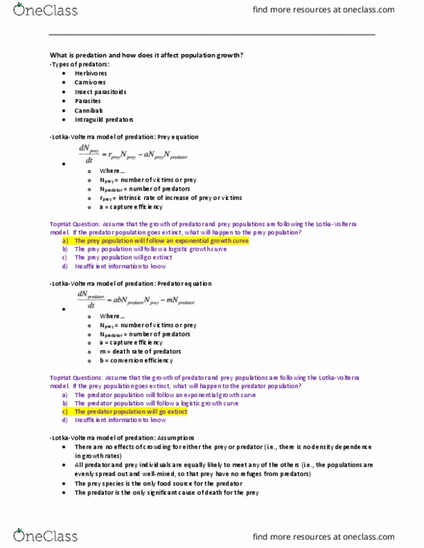 BIOL 2060 Lecture Notes - Lecture 13: Algae, Logistic Function, Exponential Growth thumbnail