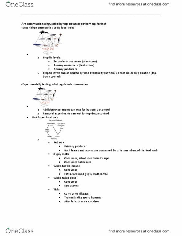 BIOL 2060 Lecture Notes - Lecture 16: Lyme Disease, Primary Producers, Herbivore thumbnail