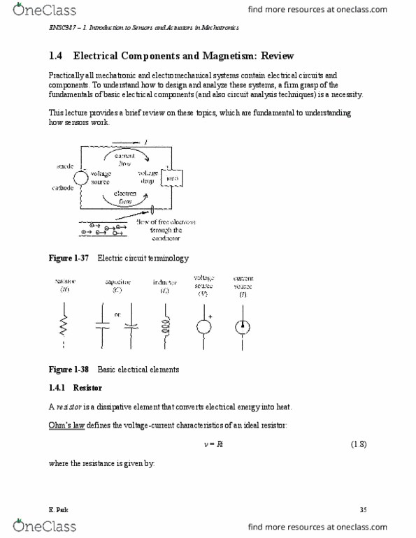 MSE 310 Lecture Notes - Lecture 3: Leakage (Electronics), Inductor, Flux Linkage thumbnail