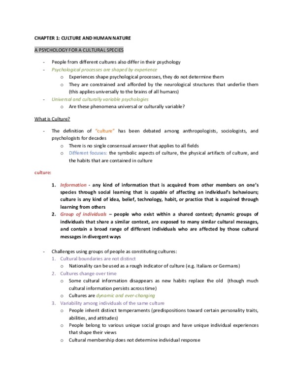 PSYC14H3 Chapter Notes - Chapter 1: Fibronectin thumbnail