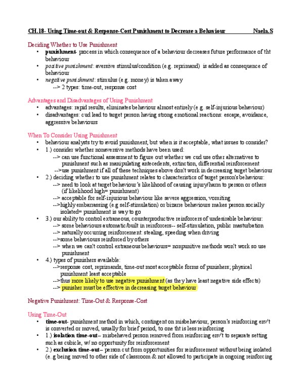PSYB45H3 Chapter Notes - Chapter 18: Cud, Reinforcement, Applied Behavior Analysis thumbnail
