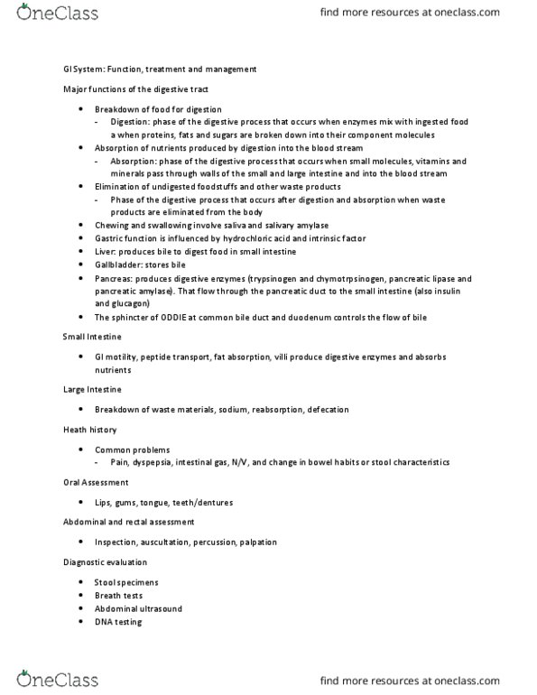 NUR 324 Lecture Notes - Lecture 17: Long-Term Care, Parotid Gland, Submucosa thumbnail