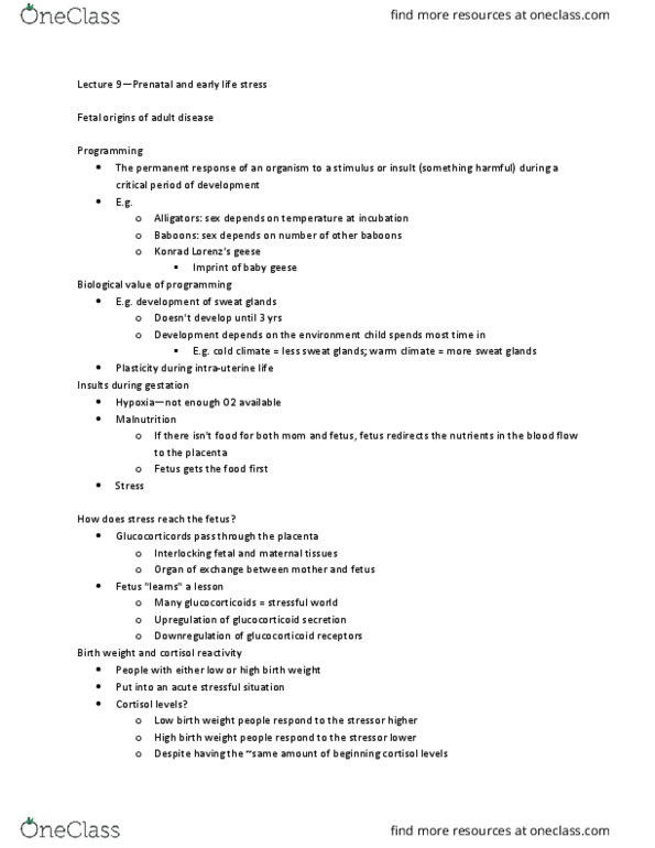 PSY BEH 137H Lecture Notes - Lecture 9: Romanian Orphans, Psychopathology, 1994 Northridge Earthquake thumbnail