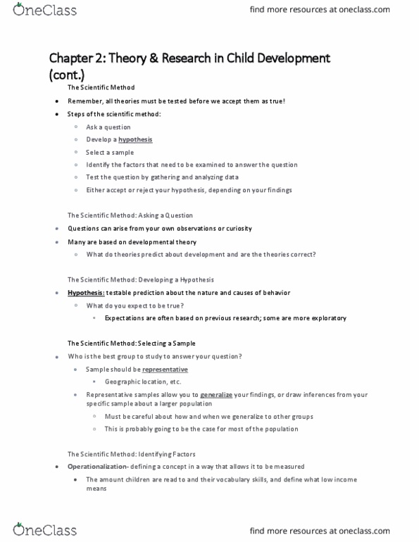 HDFS220 Lecture Notes - Lecture 4: Observer-Expectancy Effect, Participant Observation, Scientific Method thumbnail