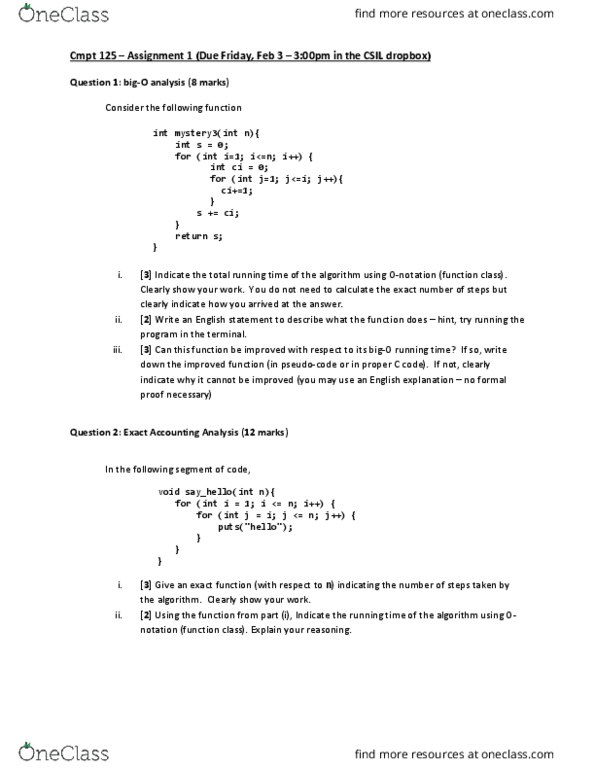 CMPT 127 Lecture Notes - Lecture 4: Maxima And Minima, Pseudocode, Common Interface thumbnail