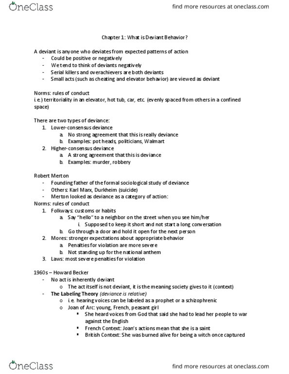 SOC 0471 Lecture Notes - Lecture 1: Subjectivism, Pineapple, Determinism thumbnail