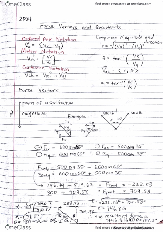 CIVENG 2P04 Lecture 2: Week 1, Force Vectors and Resultants thumbnail