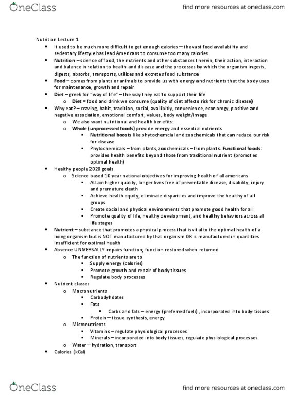 11:709:255 Lecture Notes - Lecture 1: Scientific Method, Dietary Supplement Health And Education Act Of 1994, Academy Of Nutrition And Dietetics thumbnail