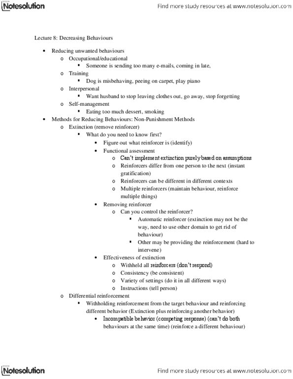 PSYB45H3 Lecture Notes - Lecture 8: Habituation, Stink Bomb thumbnail