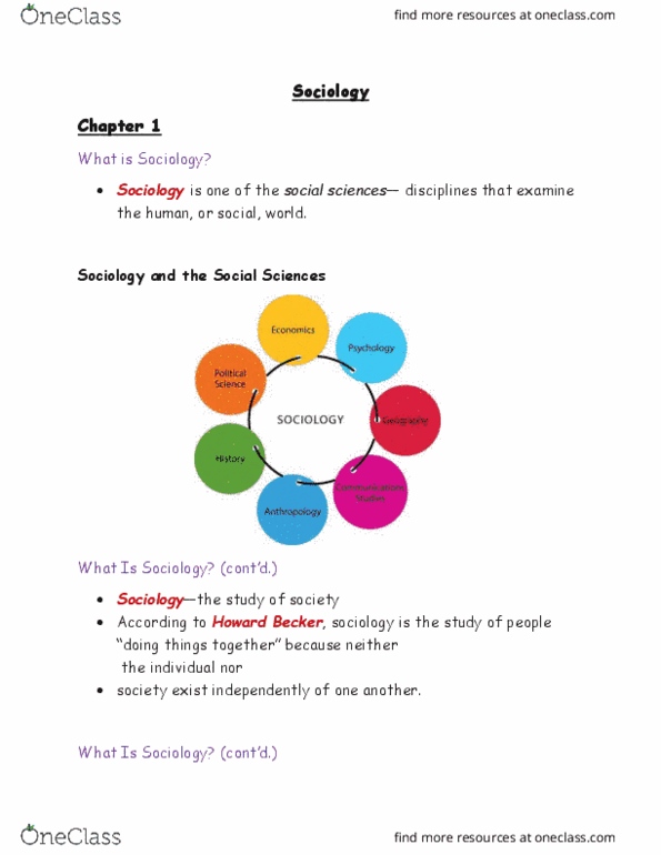 SYG 2000 Lecture Notes - Lecture 3: Thick Description, Feminist Theory, Macrosociology thumbnail