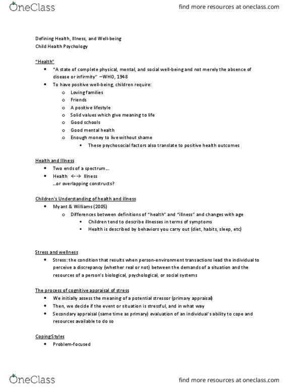 PSY BEH 138H Lecture Notes - Lecture 2: White Blood Cell, Avoidance Speech, Antibody thumbnail