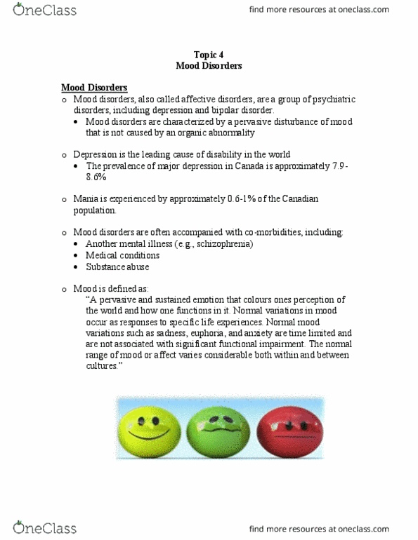 NURS 3001 Lecture Notes - Lecture 4: Anticonvulsant, Cured Fish, Bipolar Ii Disorder thumbnail