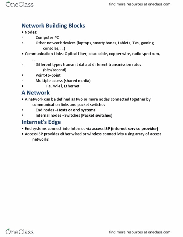 ENG EC 441 Lecture Notes - Lecture 1: Wireless Lan, Local Area Network, Satellite Link thumbnail