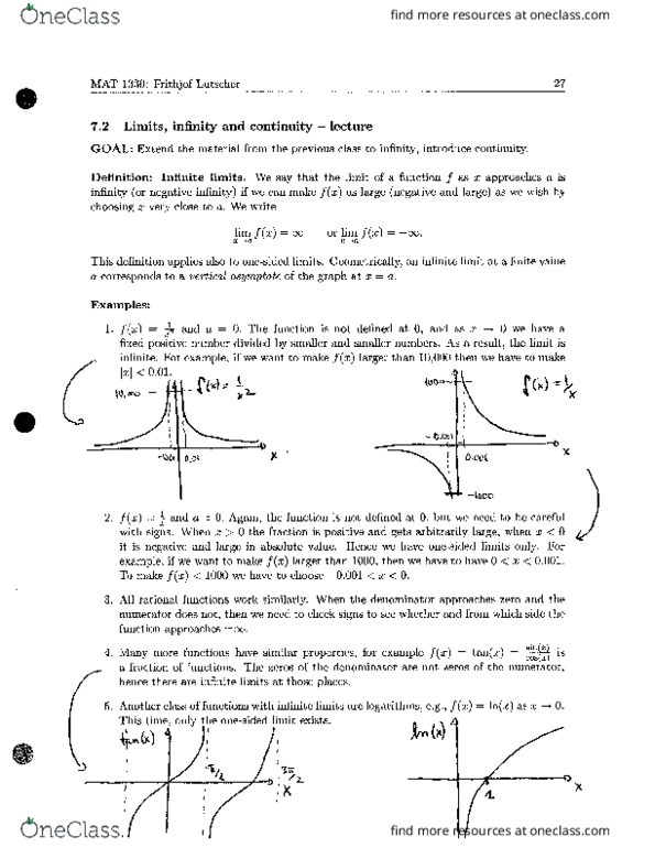 MAT 1330 Lecture Notes - Lecture 7: Asymptote, Inverse Function, Sign Function thumbnail
