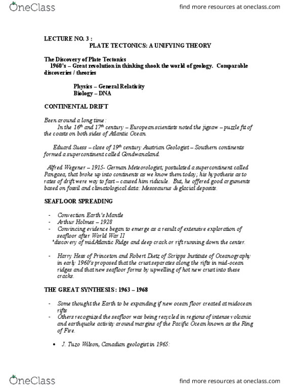 GEOL 1303 Lecture Notes - Spring 2016, Lecture 3 - Geodesy, Analog ...