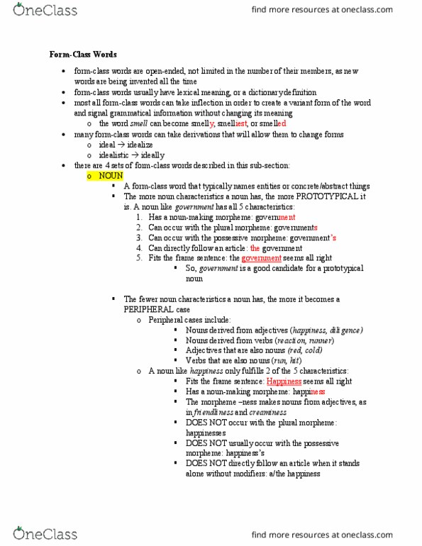 ENG 411B Lecture Notes - Lecture 2: Subject Complement, Preposition And Postposition, Dependent Clause thumbnail