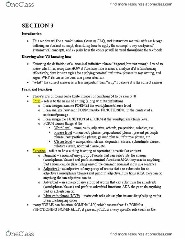 ENG 411B Lecture Notes - Lecture 8: Transitive Verb, Indefinite Pronoun, Dependent Clause thumbnail