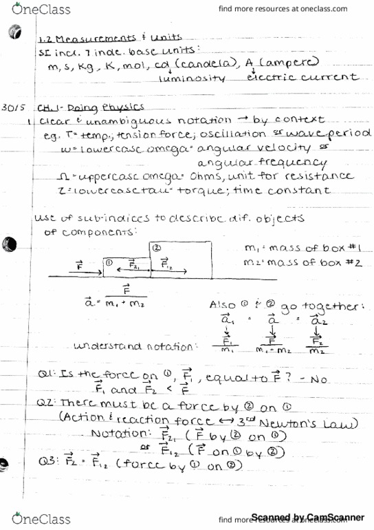 PHYSIC 113 Lecture 1: Measurements & Units, Chapter 1: Doing Physics, Dimensional Analysis thumbnail