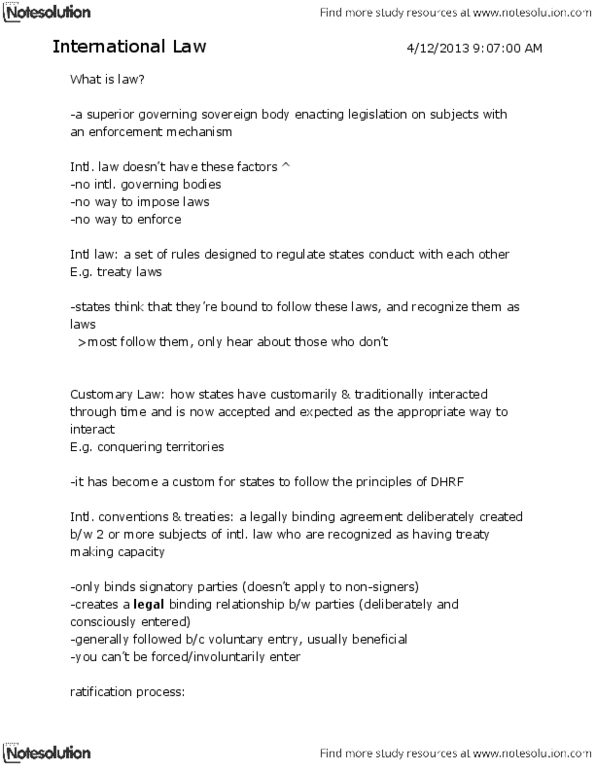 LWSO 203 Lecture Notes - Contract, International Covenant On Civil And Political Rights, Self-Determination thumbnail