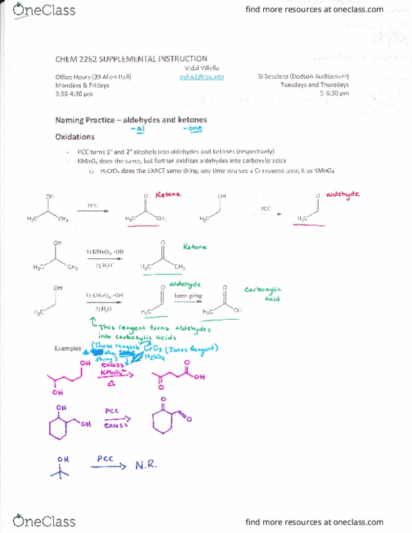 CHEM 2262 Lecture Notes - Lecture 2: Ozonolysis, Aldehyde, Ketone thumbnail