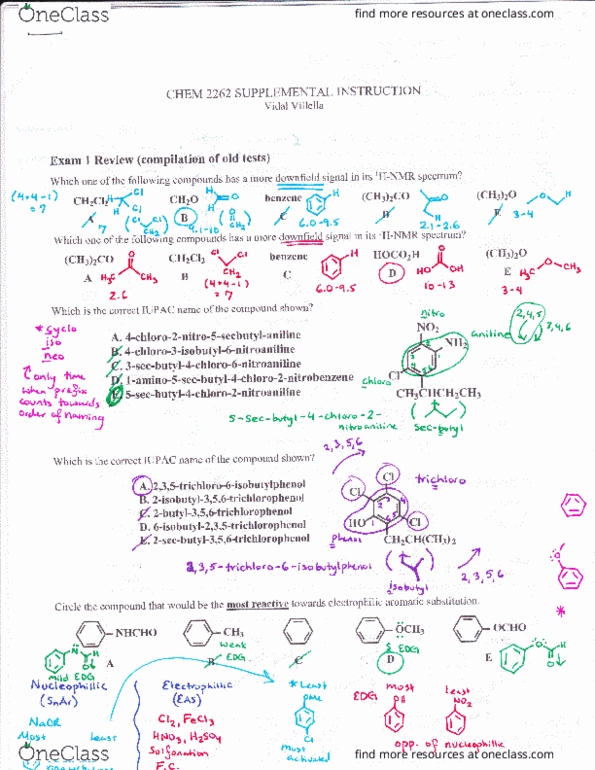 CHEM 2262 Lecture Notes - Lecture 1: Sulfur Trioxide, Sodium Hydroxide, Nitric Acid thumbnail