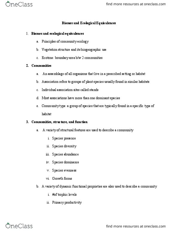 GEO 308 Lecture Notes - Lecture 4: Non-Vascular Plant, Xerophyte, Liana thumbnail