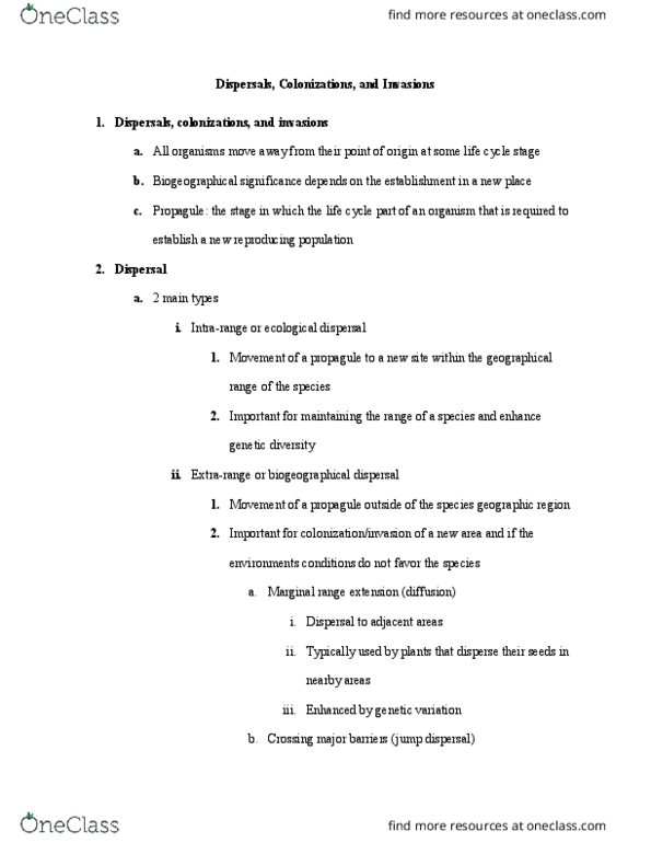 GEO 308 Lecture Notes - Lecture 5: Krakatoa, Propagule, Stellar Population thumbnail