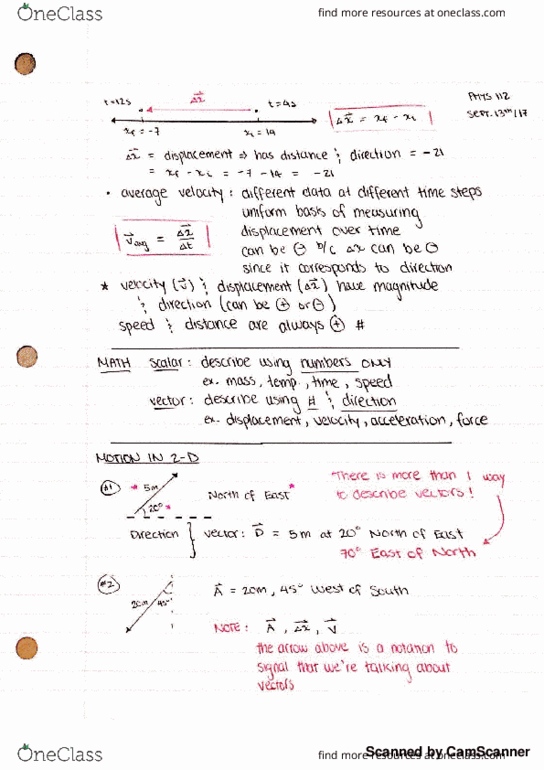 PHYS 112 Lecture 3: (09-13-17) Vectors thumbnail