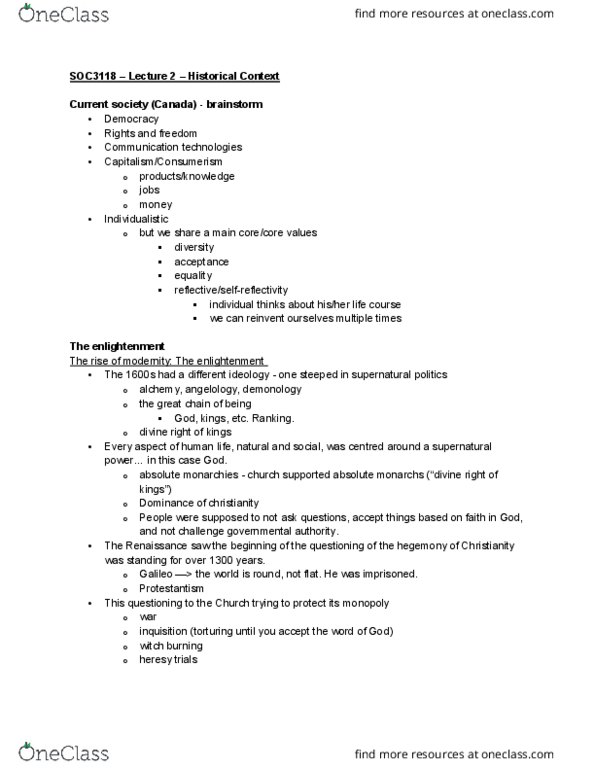 SOC 3118 Lecture Notes - Lecture 2: Deconstruction, Nuclear Family, Simulacrum thumbnail