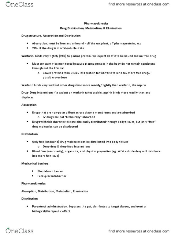 HTHSCI 2H03 Lecture Notes - Lecture 2: Cyp3A4, Hepatocyte, Rifampicin thumbnail