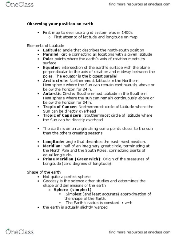 CONS 127 Lecture Notes - Lecture 1: Eurocentrism, Conformal Map, Prime Meridian (Greenwich) thumbnail