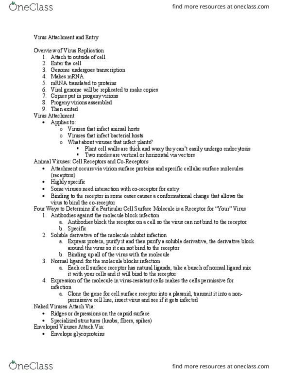 BSC 444 Lecture Notes - Lecture 6: Cytoskeleton, Lipid Bilayer, Provirus thumbnail