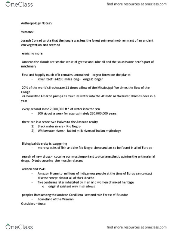 ANTH 100A Lecture Notes - Lecture 5: Yellow Fever, Common Cold, Syphilis thumbnail