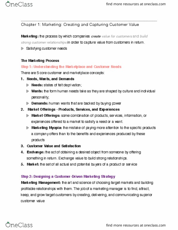 COMM 223 Chapter Notes - Chapter 1-12: Video Game Console, Rolex, Mass Customization thumbnail