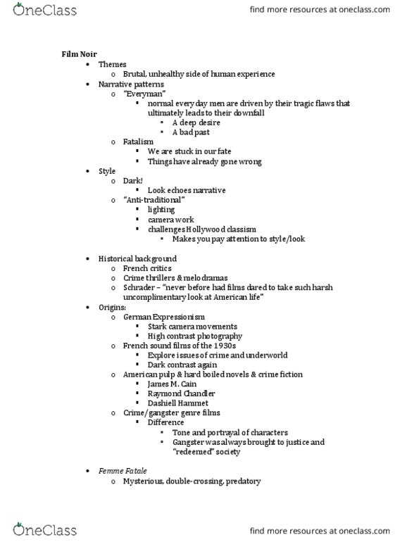 FIST 100 Lecture Notes - Lecture 9: Lowkey, Fill Light, Key Light thumbnail