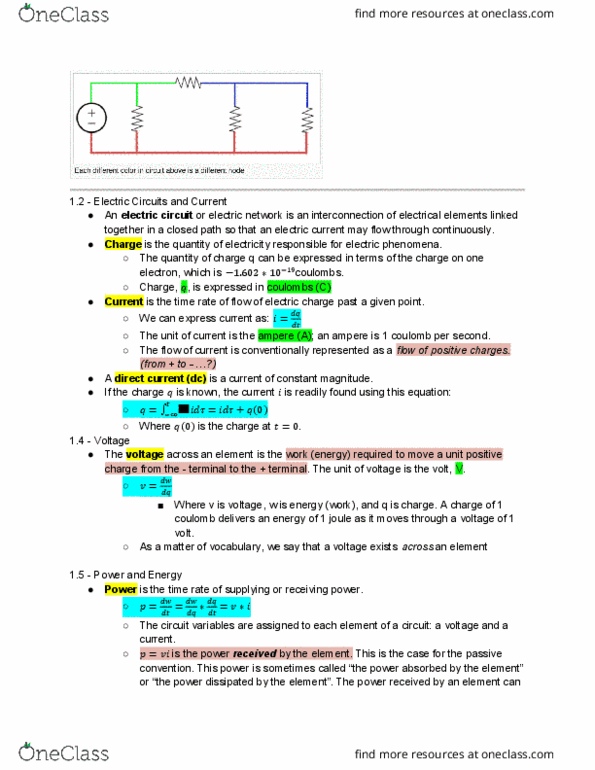 ELC 2330 Lecture Notes - Lecture 2: Equivalent Series Resistance, Voltage Divider, Voltage Source thumbnail