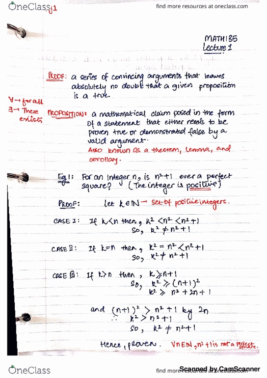 MATH135 Lecture 1: STATEMENTS, EQUATIONS AND INEQUALITIES .Lecture notes with step-by-step solved examples (FALL 2017) thumbnail