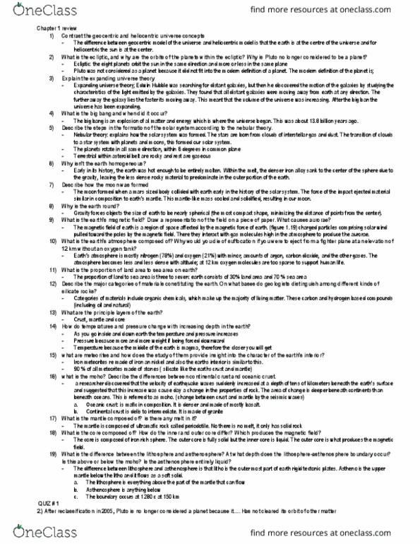 NATS 1570 Lecture Notes - Lecture 1: Amphibole, Aureola, Lava Dome thumbnail