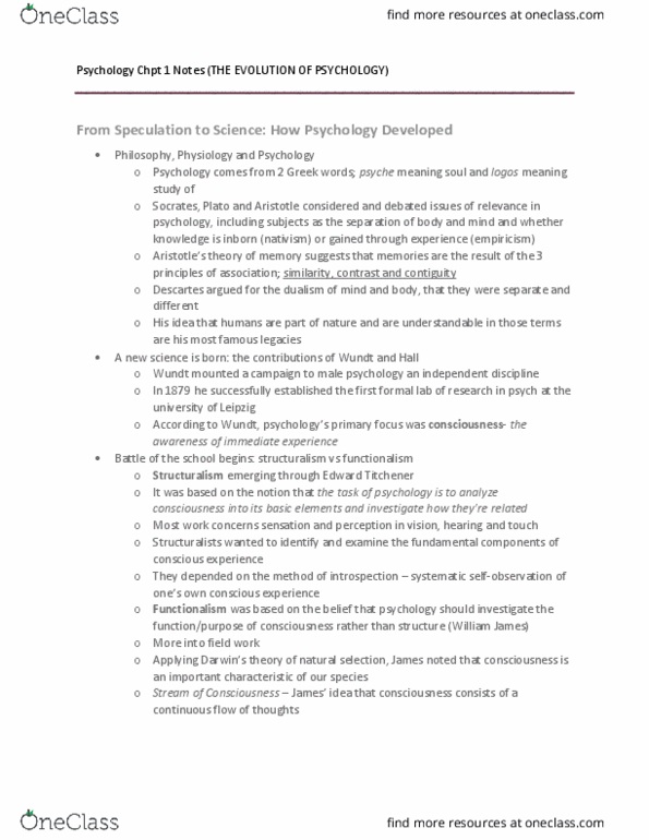 PSYC 2510 Chapter Notes - Chapter 1: Public Knowledge, Redone, Psychometrics thumbnail