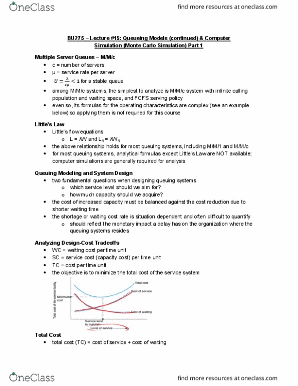 BU275 Lecture Notes - Lecture 15: Sensitivity Analysis, Standard Deviation, Profit Margin thumbnail