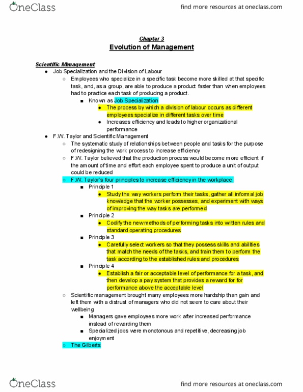 MGM101H5 Chapter Notes - Chapter 3: Total Quality Management, Hawthorne Effect, Contingency Theory thumbnail