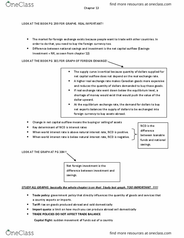 ECON 1BB3 Chapter Notes - Chapter 13: Capital Flight, Import Quota thumbnail