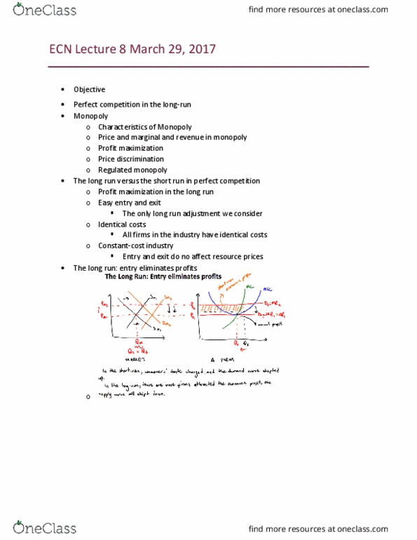 ECN 104 Lecture Notes - Lecture 8: Demand Curve, Profit Maximization, Perfect Competition thumbnail