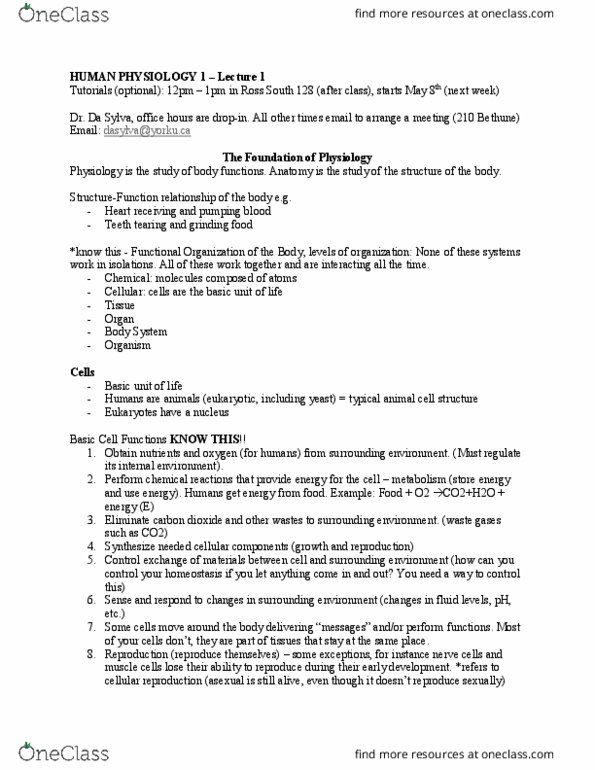 KINE 2011 Lecture Notes - Lecture 1: Intermediate Filament, Phagocytosis, Keratin thumbnail