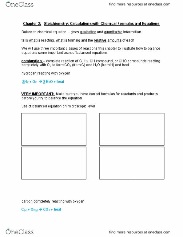 CHM 101 Lecture Notes - Lecture 3: Limiting Reagent, Empirical Formula, Chemical Formula thumbnail