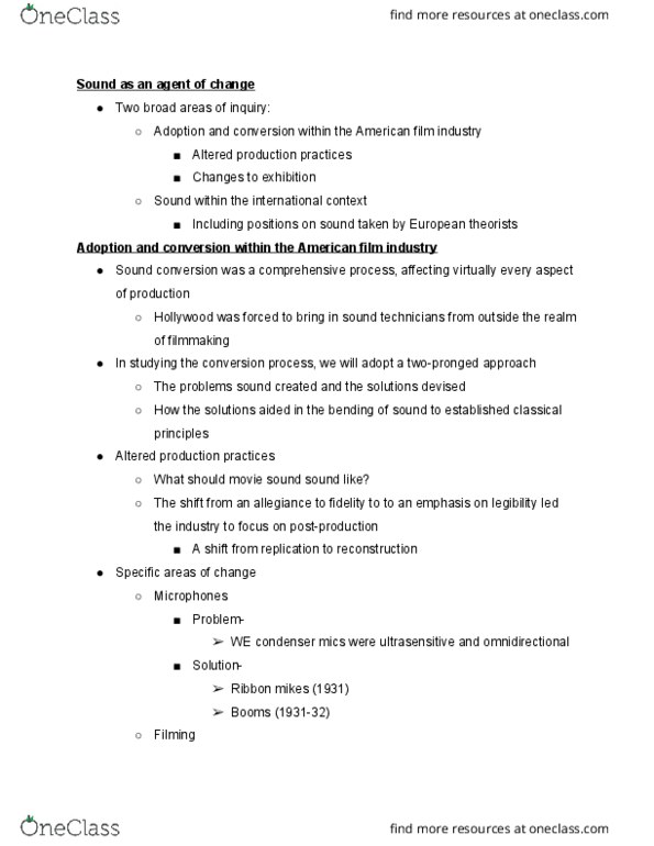 CIN201Y1 Lecture Notes - Lecture 14: Film Theory, Vsevolod Pudovkin, Yale French Studies thumbnail