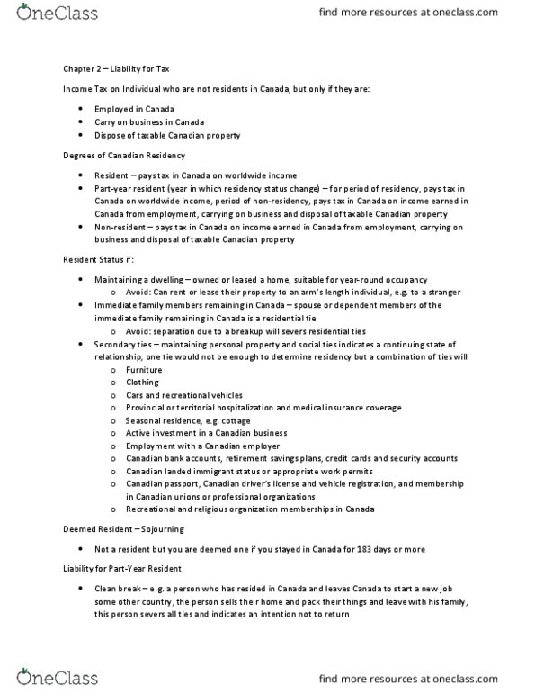 BU357 Lecture Notes - Lecture 2: Canadian Passport, Permanent Residency In Canada, Canadian Business thumbnail