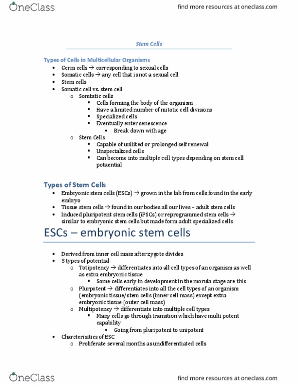 ANSC 4050 Lecture Notes - Lecture 5: Myc, Neomycin, Somatic Cell Nuclear Transfer thumbnail