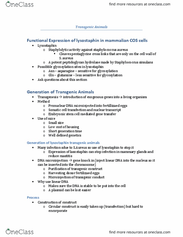 ANSC 4050 Lecture Notes - Lecture 6: Reporter Gene, Cell Migration, Neutrophil thumbnail