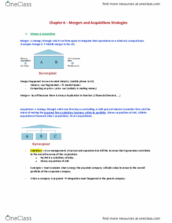 MGCR 423 Lecture Notes - Lecture 6: Duracell, Spectrum Brands, Ebay thumbnail